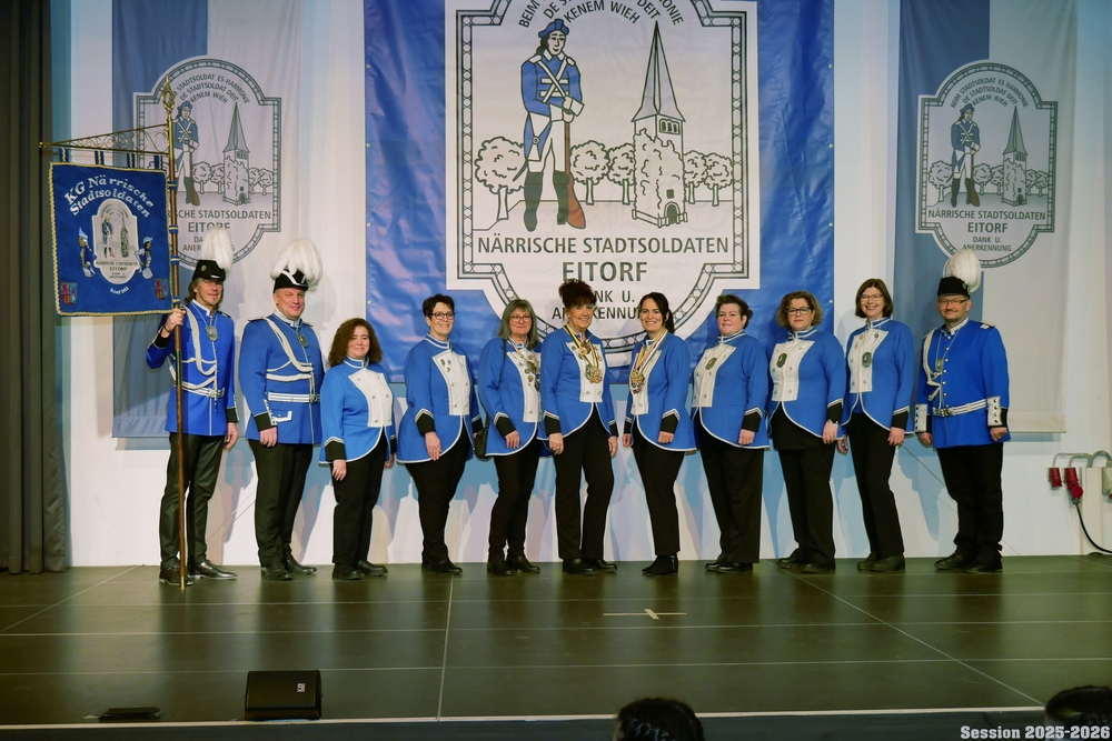 Der Elferrat der KG Närrischen Stadtsoldaten